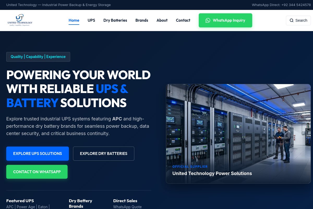 bashirunitedtechnologies.com website homepage preview